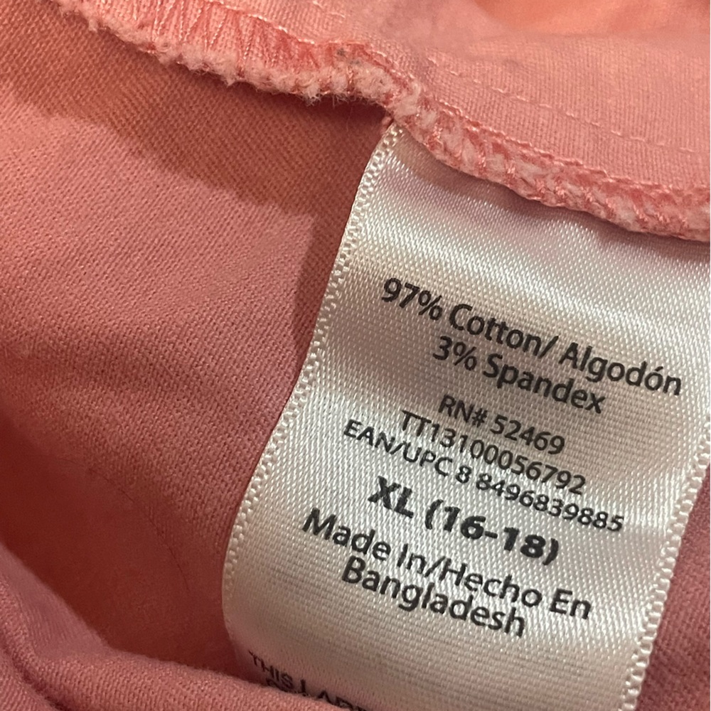 Women’s Time and Tru Adjustable Waist Pink Jacket XL 16-18 Cotton/spandex - Picture 6 of 8